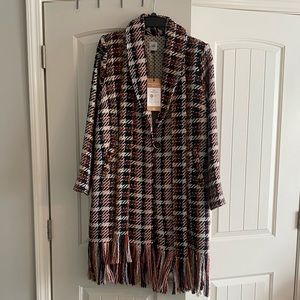 cabi Regency Coat size medium, noble plaid print, brand new with tags never worn